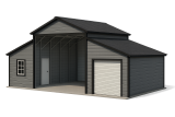 Steel Garage with Gable Roof